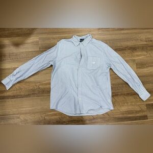 Chaps Men's Blue Striped Button Down Shirt